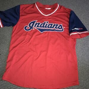 Francisco Lindor Cleveland Indians Promotional Jersey "Mr. Smile" Red Adult‎ XL